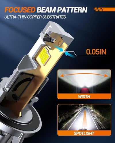 SEALIGHT F1 H13 H10 Light Bulbs Combo 60000LM 6500K UltraBrigh 11 Design 9008 H13 Bulbs and 9145 H10 LED Fog Light Bulbs for F150 20042014 Quick Install Plug and Play Pack of 4 - Image 3