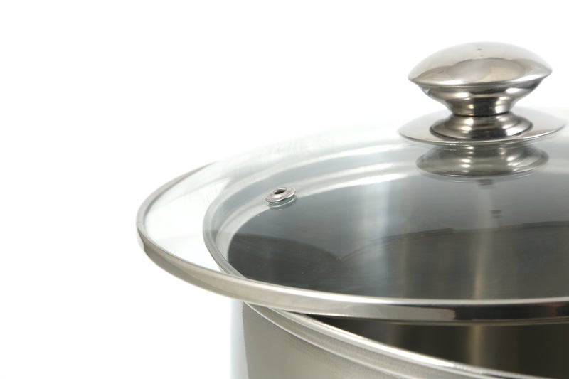 إكسلستيل Excelsteel - 548 Excelsteel Stockpot مع قاعدة مغلفة 8 كوارت فضي - Image 3