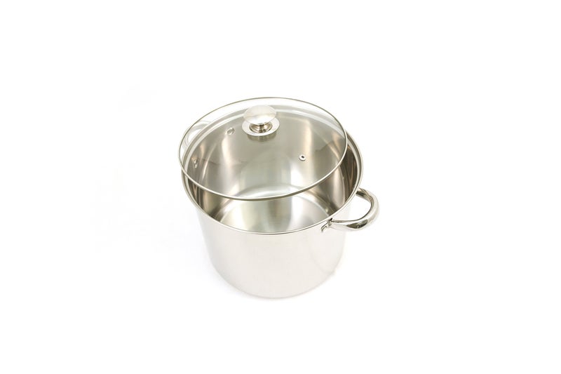 إكسلستيل Excelsteel - 548 Excelsteel Stockpot مع قاعدة مغلفة 8 كوارت فضي - Image 2