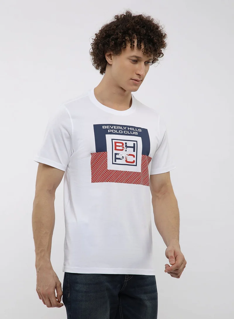 BEVERLY HILLS POLO CLUB  Graphic Crew Neck T-Shirt for Men | Best Price UAE