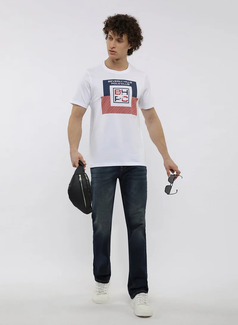 BEVERLY HILLS POLO CLUB  Graphic Crew Neck T-Shirt for Men | Best Price UAE
