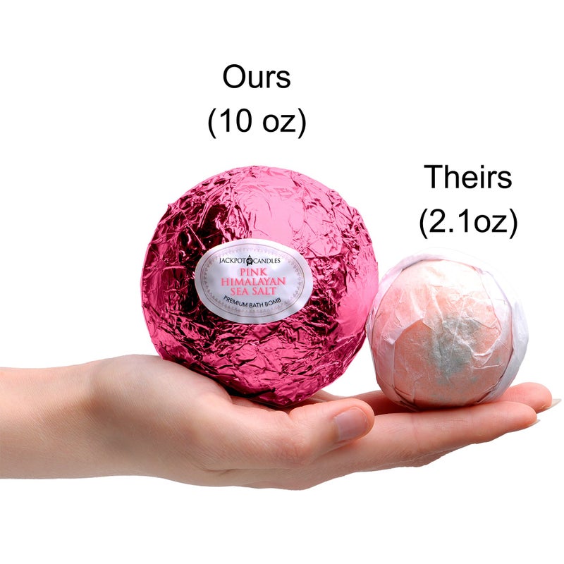 Jackpot Candles Bath Bomb with Surprise Size Ring Inside - Pink Himalayan Sea Salt Extra Large 10 oz. Bath Bombs with Jewelry - Hand Made in USA - Perfect for Spa & Bubble Bath. Great Gift for Birthday, Mothers Day - Image 2