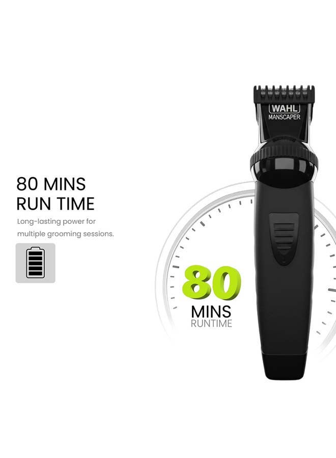 WAHL Manscaper 360 Body Groomer for Men, 360° Rotating Blade Head-12 Adjustable Angles, Self-Sharpening Stainless-Steel Blades, Rechargeable Cordless Trimmer-80-Minute Runtime, 2-Year Warranty,3030817 - Image 4