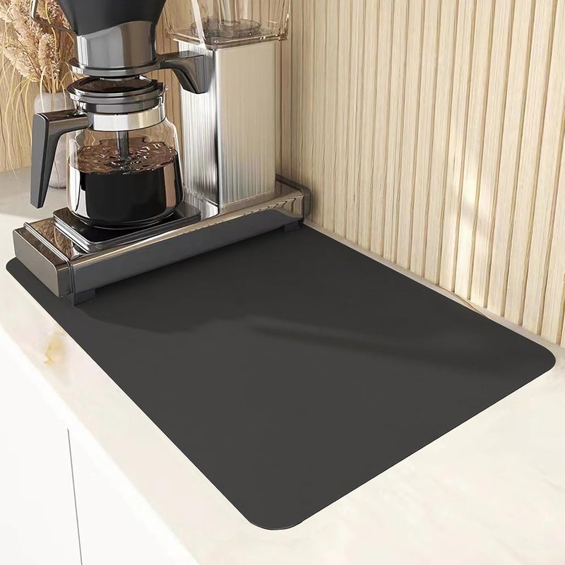PUSCRIENO Silicone Placemats, Food-Grade Non-Slip Waterproof, Dining, Stain Resistant, Countertop Protector, Kitchen Counter Mat, Heat Resistant, Baking mat Dishwasher Safe (Black, 1) - Image 3