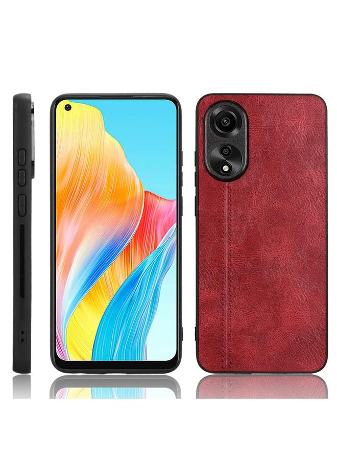 اس-توب جراب لهاتف OPPO A78 4G، جراب خلفي بخياطة بنمط بقرة - Image 1