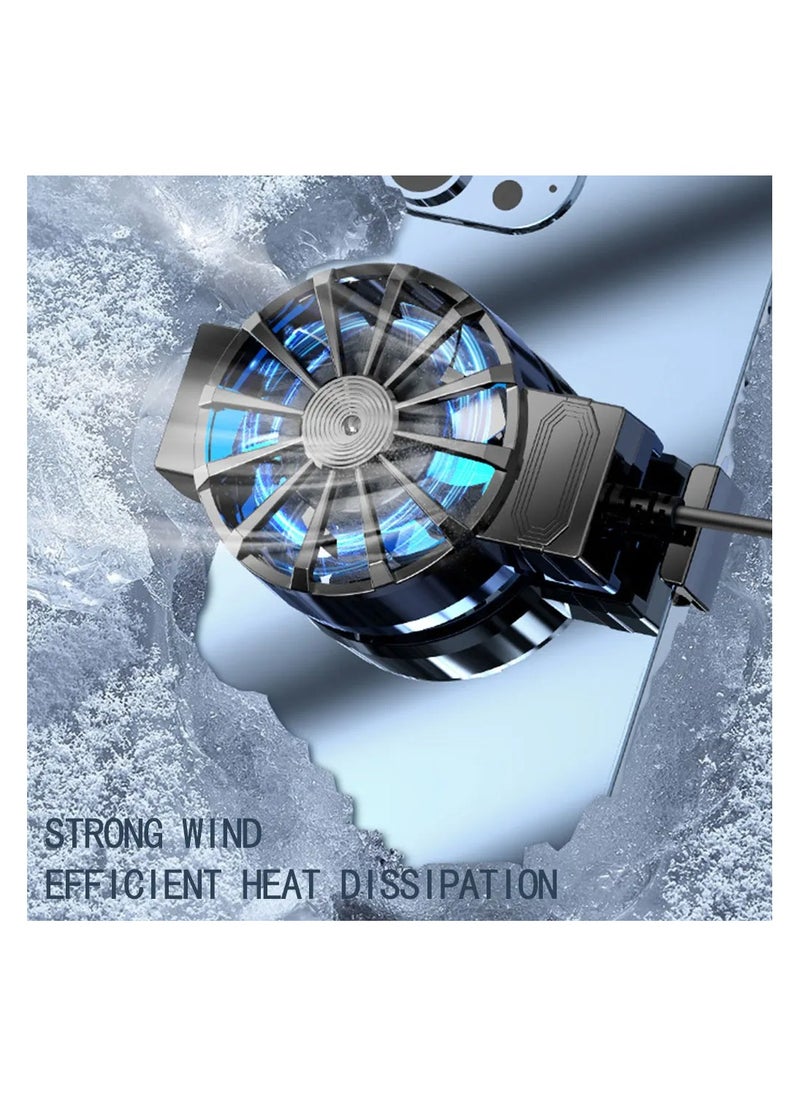 X16 X16 Mini Mobile Phone Cooling Fan Radiator USB Power Supply Firmly Game Cooler Heat Sink with Spring 4-7 inches  - Image 1