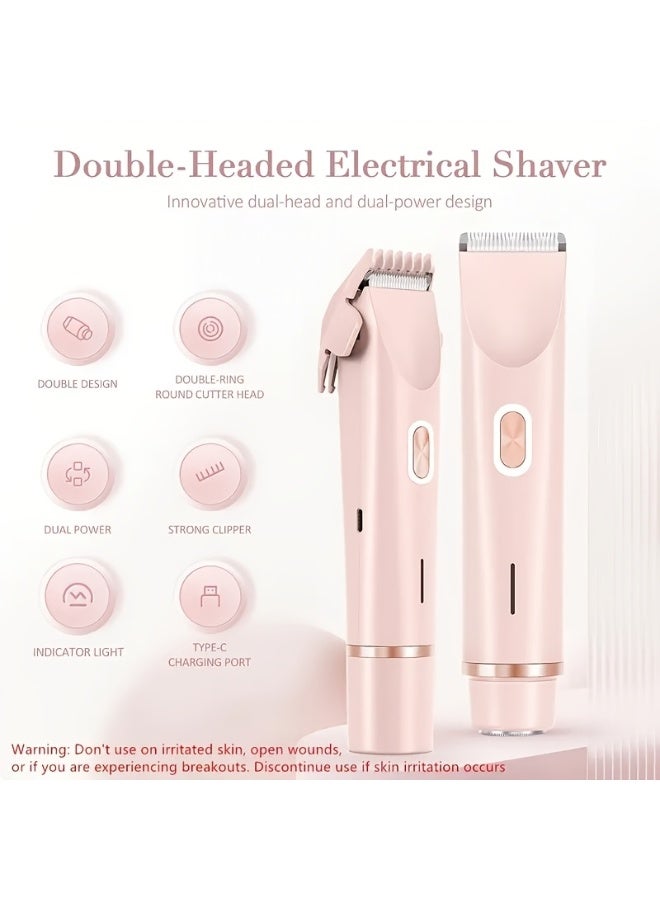 2 in 1 multifunctional double head shaver, epilator, electric shaver, portable bikini epilator for lips, chin, armpits, peach fuzz, fingers, neck and cheeks, it is the best choice for your gift! - Image 4