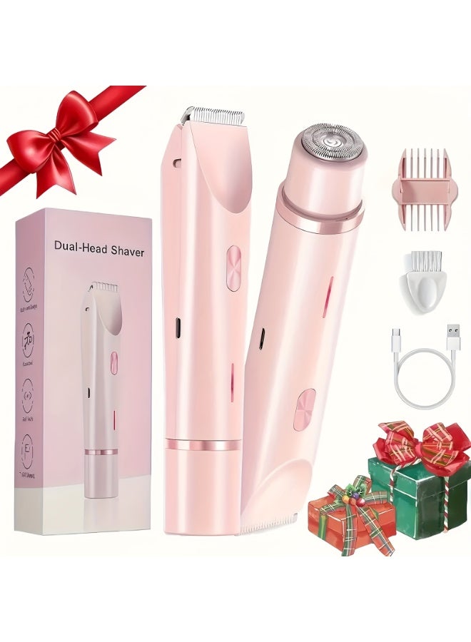 2 in 1 multifunctional double head shaver, epilator, electric shaver, portable bikini epilator for lips, chin, armpits, peach fuzz, fingers, neck and cheeks, it is the best choice for your gift! - Image 1