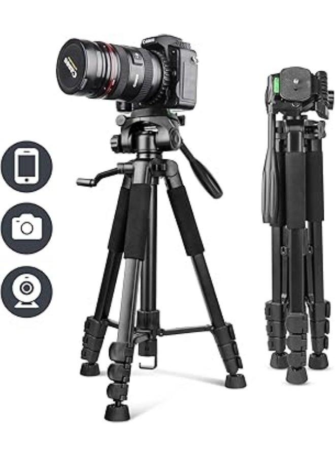 ST-666 Portable Aluminum Dslr Tripod Camera Stand Cellphone Tripod Stand Vlogging Ringlight Holder - Image 1