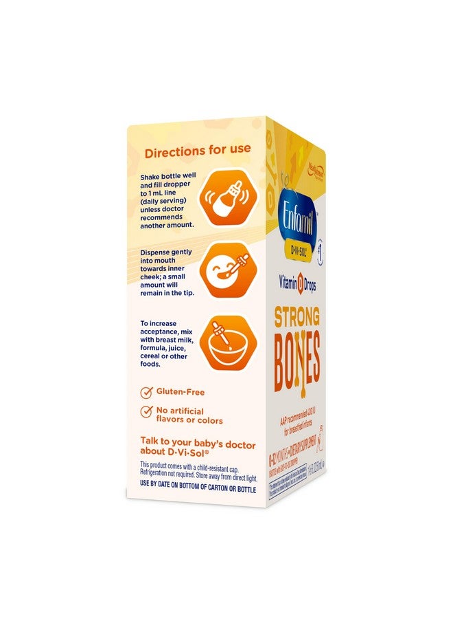 Enfamil Baby Vitamin D-Vi-Sol Liquid Vitamin D Drops, Supports Strong Teeth & Bone Development, 50mL Bottle - Image 3