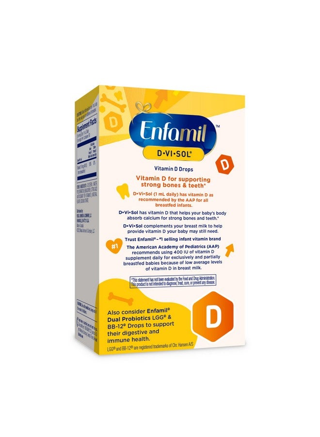 Enfamil Baby Vitamin D-Vi-Sol Liquid Vitamin D Drops, Supports Strong Teeth & Bone Development, 50mL Bottle - Image 4