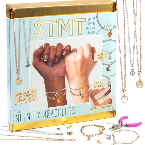 مجموعة صنع المجوهرات اللانهائية STMT اصنع 10 أساور دائمة مجموعة سلاسل الأساور الرقيقة سلاسل الفولاذ المقاوم للصدأ خالية من التآكل لصنع المجوهرات