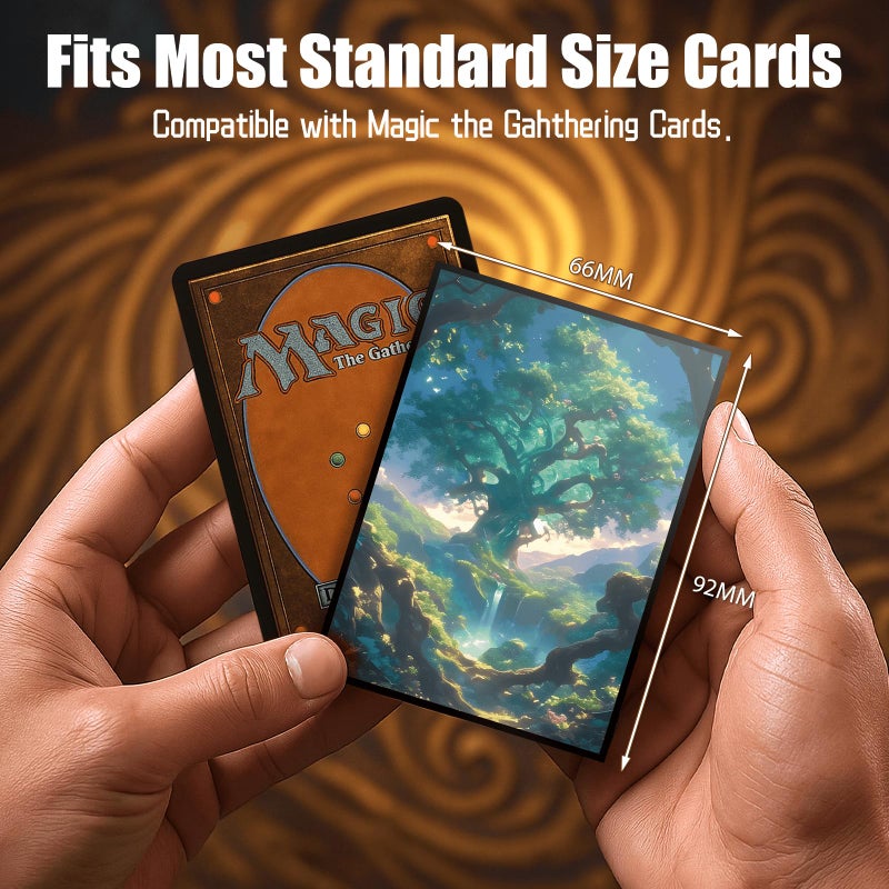 Kiiransr MTG Card Sleeves - Forest - Utility Lands Series - Ultra Clear Front & Matte Finish Back, 100 Count Standard Size Matte Art Sleeve for Magic The Gathering - Image 4