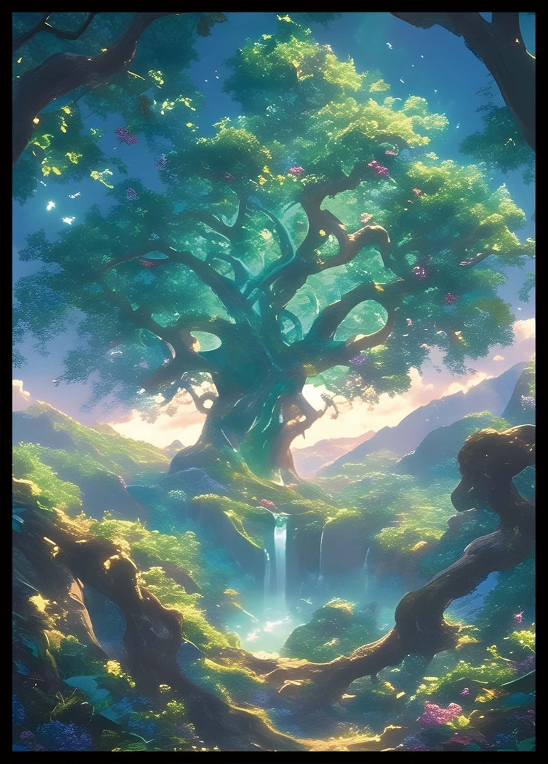 Kiiransr MTG Card Sleeves - Forest - Utility Lands Series - Ultra Clear Front & Matte Finish Back, 100 Count Standard Size Matte Art Sleeve for Magic The Gathering - Image 1