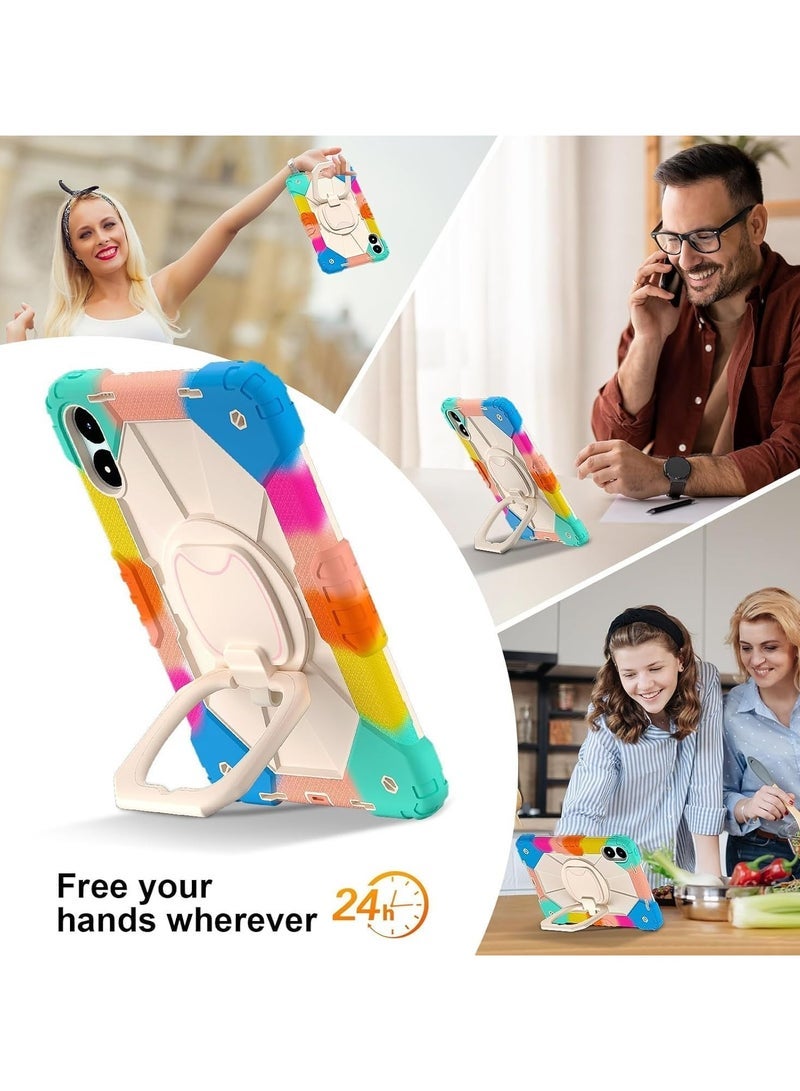 general Case Compatible with Xiaomi Redmi Pad Pro 12.1 inch Case, Full-Body Rugged Shockproof Protective Shell, 360° Swivel Stand Handle Cover with Shoulder Strap - Image 2