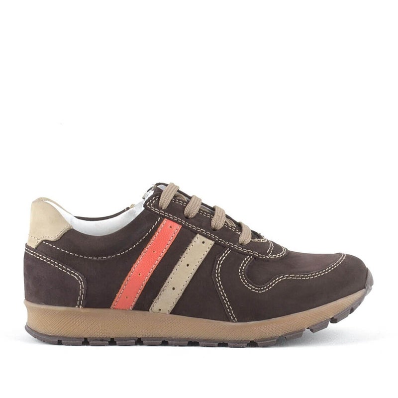 Rakerplus Raker Plus Boys' Genuine Leather Sneakers, Brown - Image 3
