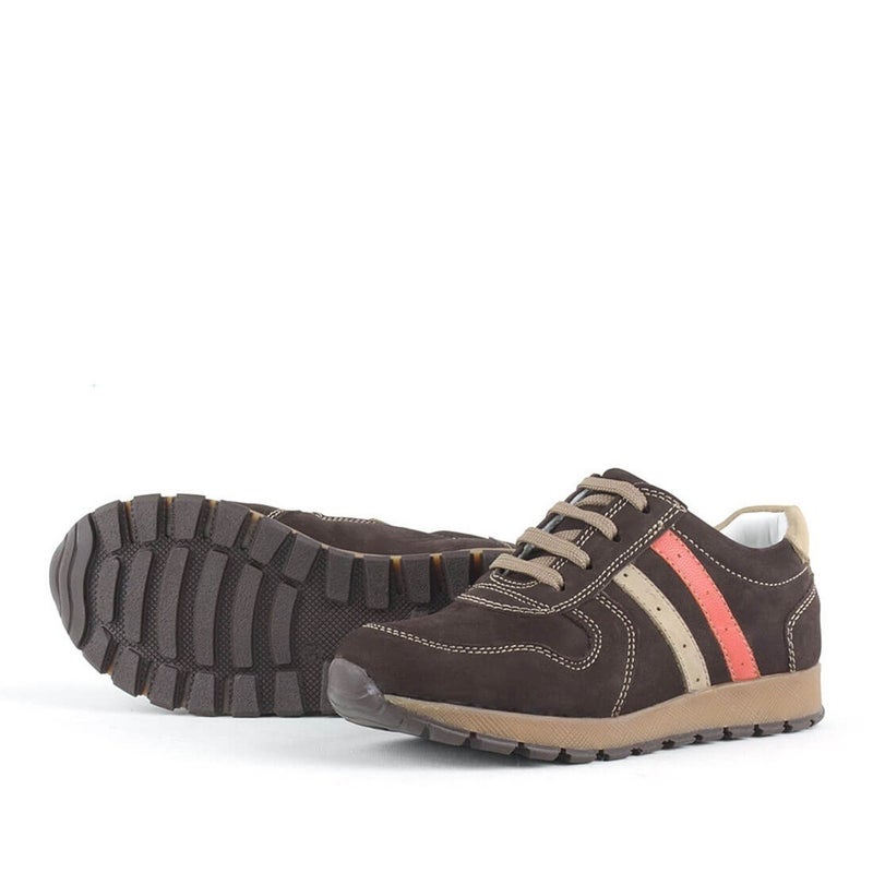 Rakerplus Raker Plus Boys' Genuine Leather Sneakers, Brown - Image 5