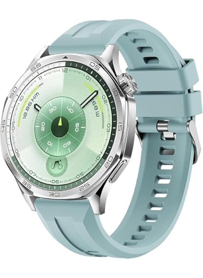 ECO Universal 22mm Silicone Watch Strap, Quick Release Watch Straps for Men and Women, Skin-friendly, Soft, Replacement Strap for 22mm Compatible with Amazfit/Huawei/MI/Fossil/samsung (Teal Green) - Image 1