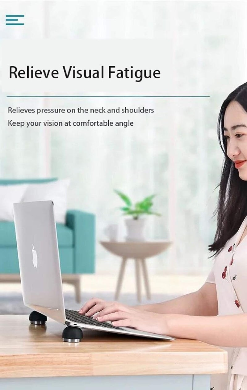 COPORA Ergonomic Laptop Cooling Pad - Portable Magnetic Cooler Stand for Laptop Computer - Image 2