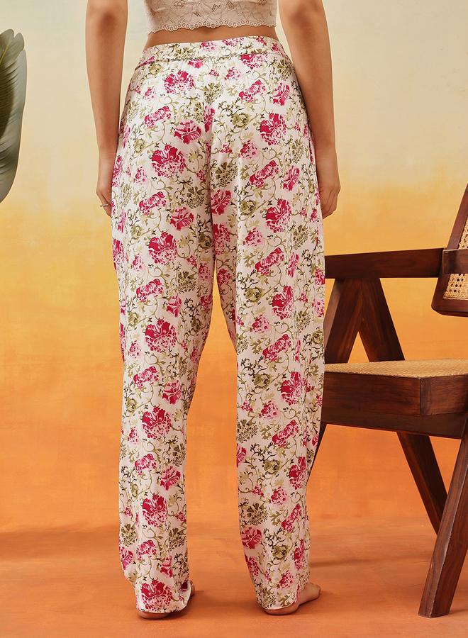 Clovia Floral Print Rayon Pyjama - Image 4