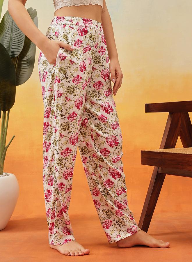 Clovia Floral Print Rayon Pyjama - Image 3
