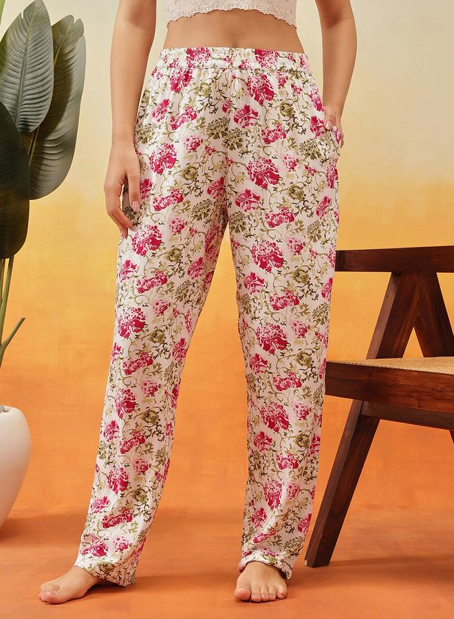 Clovia Floral Print Rayon Pyjama - Image 1