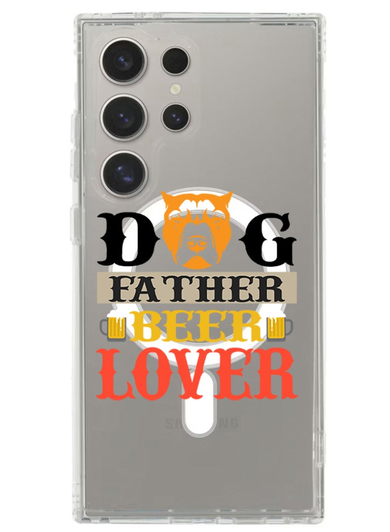 Theodor Magnetic Case for Samsung Galaxy S24 Ultra 6.8-inch Compatible with MagSafe Wireless Charging, Shockproof Phone Bumper Cover Dog mom - Image 1