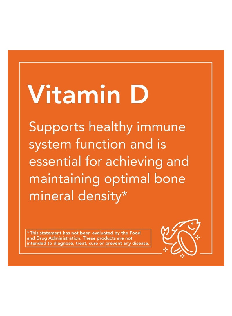 now مكملات NOW Foods، فيتامين D-3 5,000 وحدة دولية، قوة عالية، دعم هيكلي*، 240 كبسولة لينة - Image 3