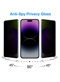 MOCOM 5D Anti-Spy Privacy Tempered Glass Screen Protector For iPhone 14 Pro Max Black  - Image 2