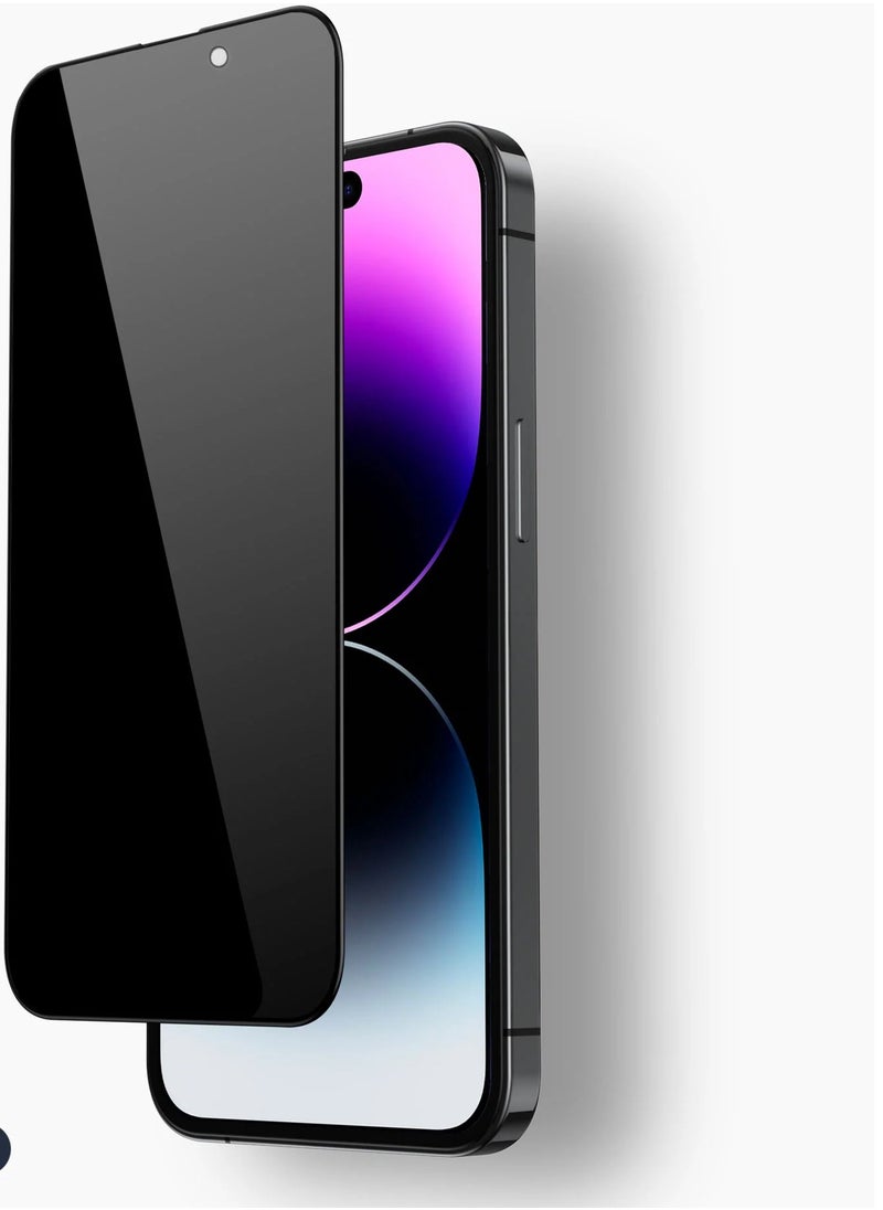 MOCOM 5D Anti-Spy Privacy Tempered Glass Screen Protector For iPhone 14 Pro Max Black  - Image 1