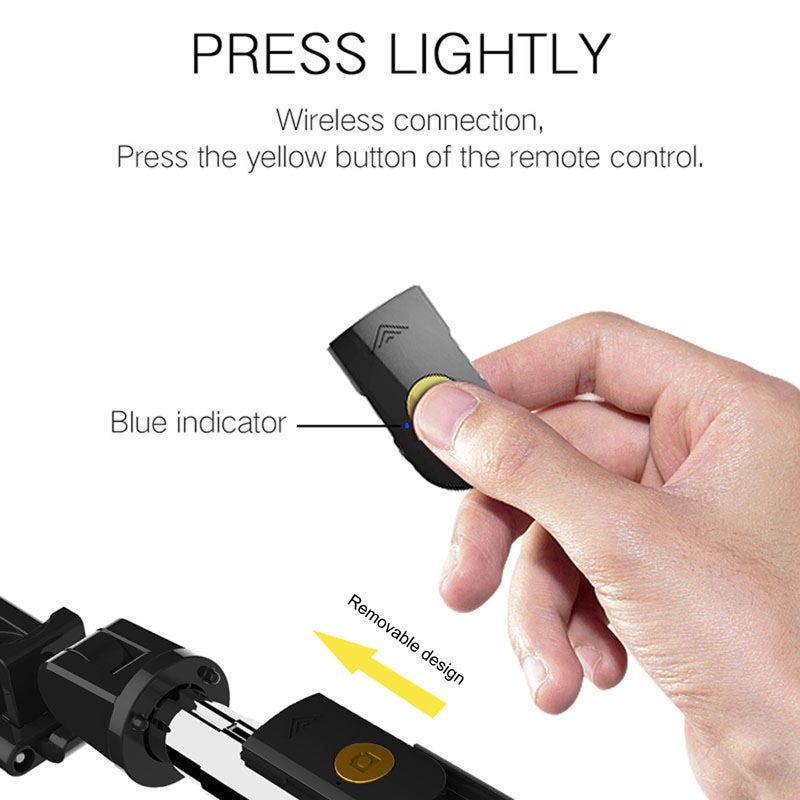 Selfie Stick 7.64in-27.6in Integrated Design Tripod Stand - Flexible 270° Rotation Wireless Remote for Travel Photography, Group Photos, Parties - Image 4