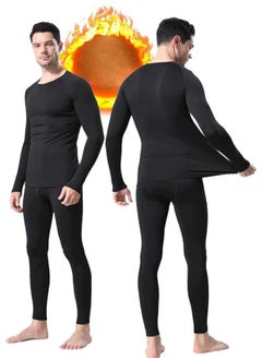 GUDOO Men's Thermal Underwear Sets Top and Long Johns Fleece Sweat Quick Drying Thermo Base Layer for Running Sport Ski and Any Occasion in Daily Life  - Image 1