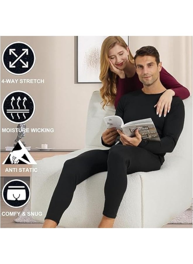 GUDOO - Men's Thermal Underwear Sets Top and Long Johns Fleece Sweat Quick Drying Thermo Base Layer for Running Sport Ski and Any Occasion in Daily Life - Image 1