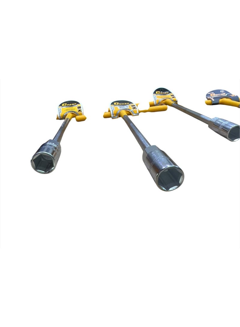 CONAN T-Handle Socket Wrench Set – 5 Pcs (14 mm / 15 mm / 16 mm / 17 mm / 18 mm) – Size 200×310 mm – Heavy-Duty Cr-V Steel – Non-Slip Coated Handle – Professional Workshop & Maintenance Design – Models COT5814 / COT5815 / COT5816 / COT5817 / COT5818 - Image 2