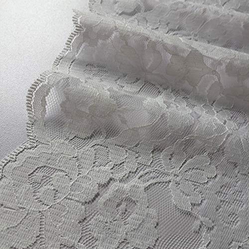 LUMKET Lace Realm 5.5 inch Wide Lace Trim Ribbon with Floral Pattern for Decorative Bridal Wedding Lace DIY Making Sewing Accessory-5 Yards (6822 White 5yd) - Image 2