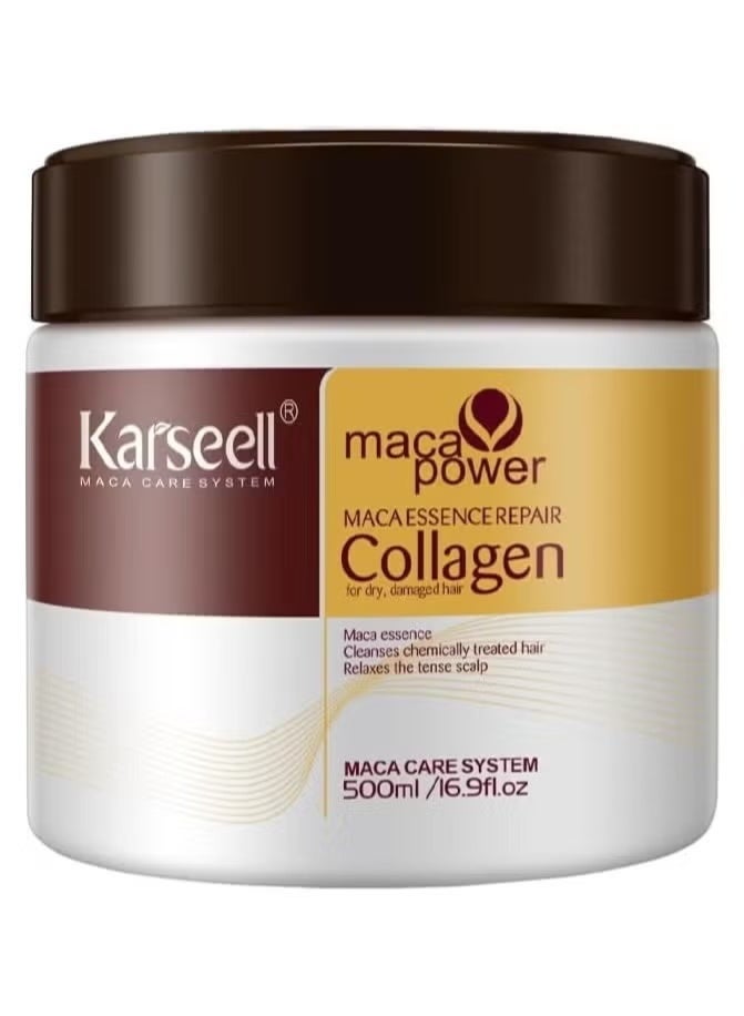 كارسيل قناع الشعر بالكولاجين من كارسيل لإصلاح الشعر بعمق وترطيبه بزيت الأرغان والكولاجين 500 مل - Image 1