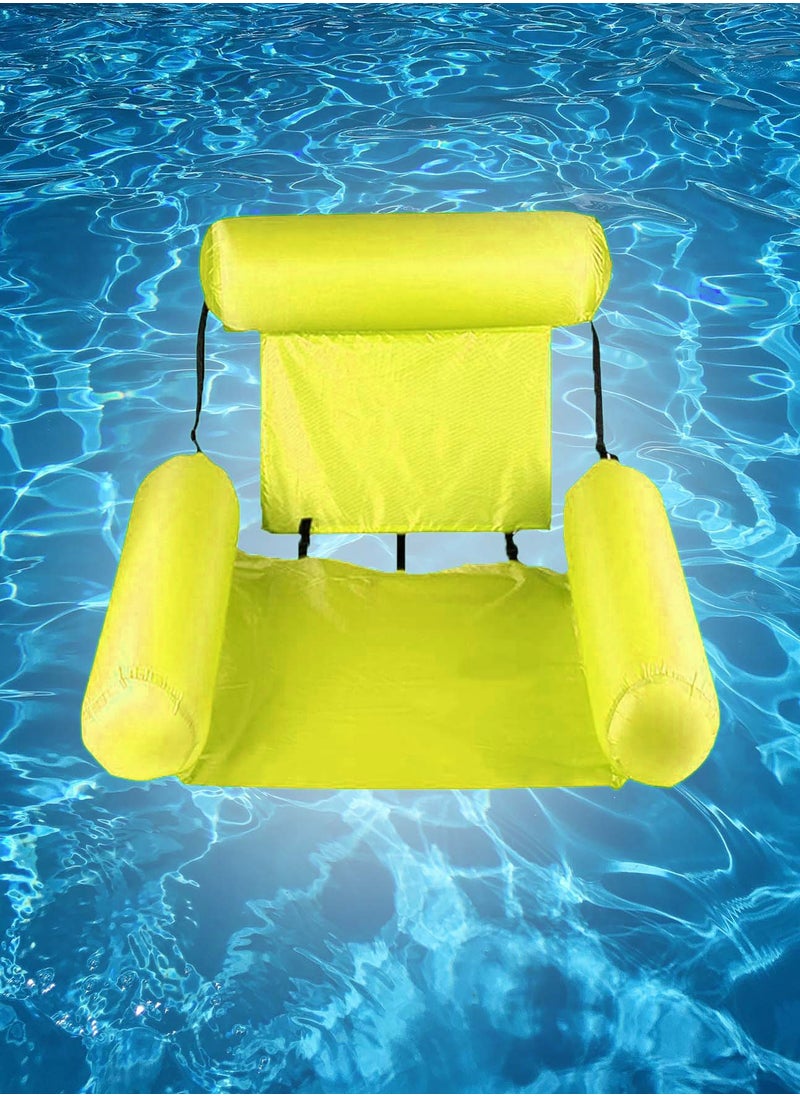 LB - Inflatable Water Hammock Pool Float Floating Bed Lounge Chair Foldable Floating Row Chair Beach Swimming Pool Seat for Indoor Outdoor - Image 1
