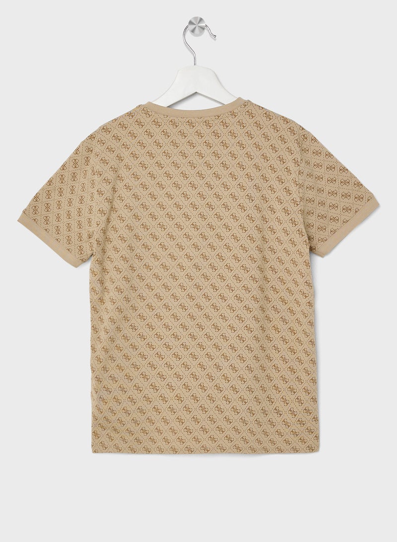 جس تيشيرت شبابي بطبعة جرافيك وياقة مستديرة - Image 2