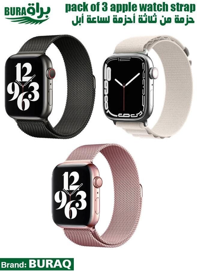 Apple Watch Band Strap For Apple Watch Ultra 2/Ultra 49mm, Series 10 46mm, 9/8/7 45mm, SE2/SE/6/5/4 44mm, 3/2/1 42mm