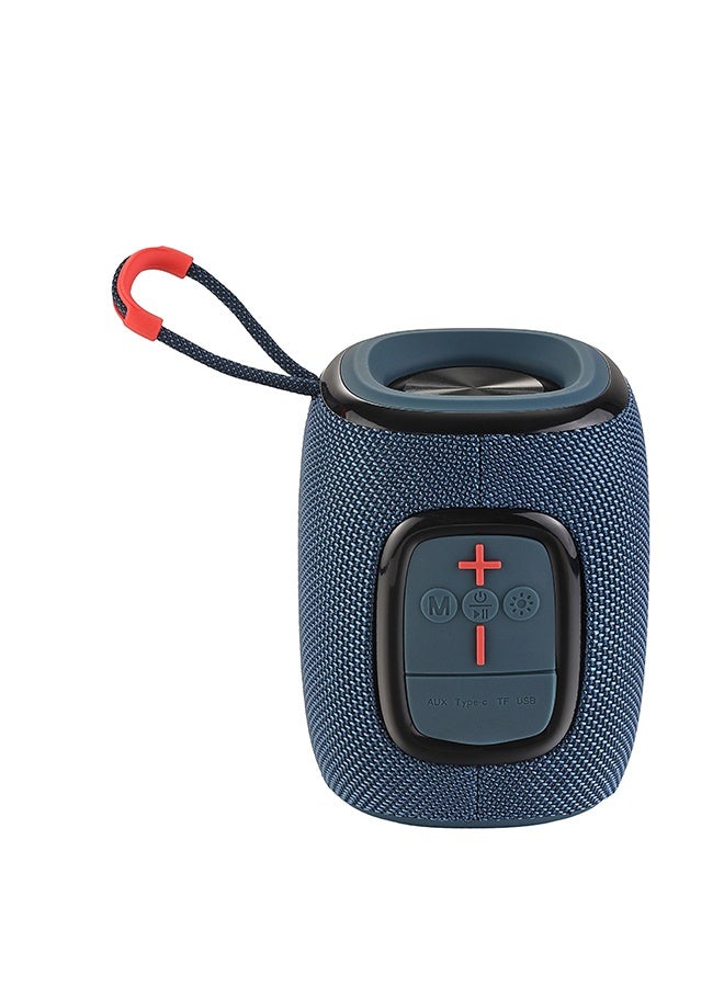 LAWAZIM Waterproof Bluetooth Speaker - 7W Blue Color With LED Light - Portable Wireless Speaker with Deep Bass, TF/USB/FM/Bluetooth Playback, and USB-C Charging - for Outdoor, Travel, and Indoor Use - Image 3