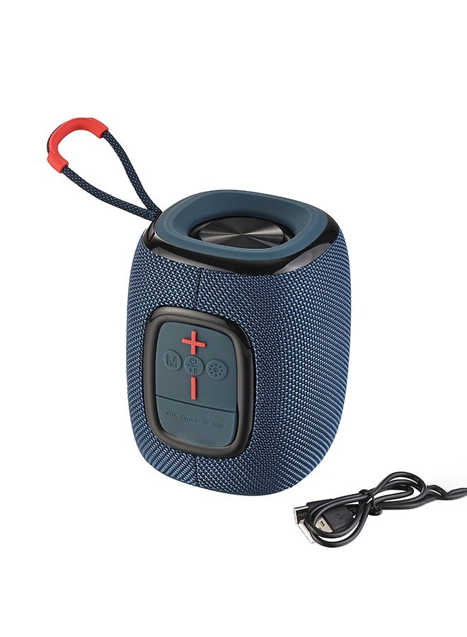 LAWAZIM Waterproof Bluetooth Speaker - 7W Blue Color With LED Light - Portable Wireless Speaker with Deep Bass, TF/USB/FM/Bluetooth Playback, and USB-C Charging - for Outdoor, Travel, and Indoor Use - Image 2