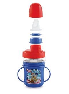 Nabhya Combo Of 2 Stainless Steel Plastic Soft Nipple Sippy Cups For Baby Sipper Cup ; Antispill Sippy Cup ; Bpa Free ; Plastic Sipper (Blue & Pink)  - Image 5