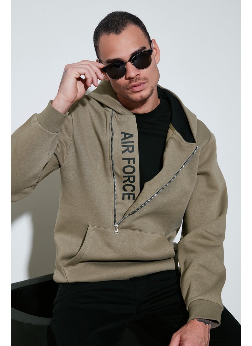 Kangaroo Pocket Zippered Hooded Collar Slim Fit Men's Sweat 575707 - pzsku/Z8F2A20FD2B1465CF0831Z/45/_/1741264671/afbb58df-fd2f-4043-9152-843d6a2de2b6