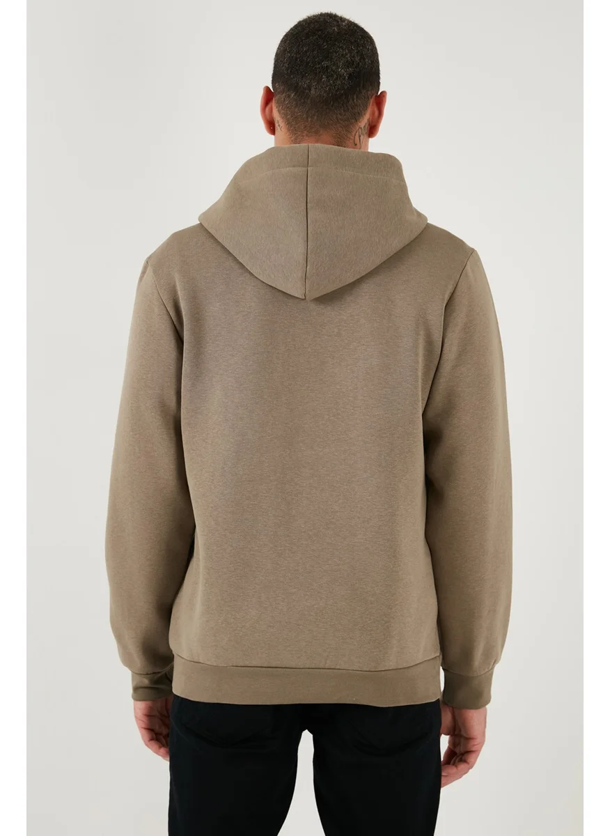 Buratti Kangaroo Pocket Zippered Hooded Collar Slim Fit Men's Sweat 575707