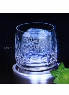 Y&D LED Coasters for Drinks,Ultra-Thin Luminous Coaster Drinks Coaster, Non-Slip & Waterproof Transparent Dinning room Beverage Parties Weddings-3PCS  - Image 3