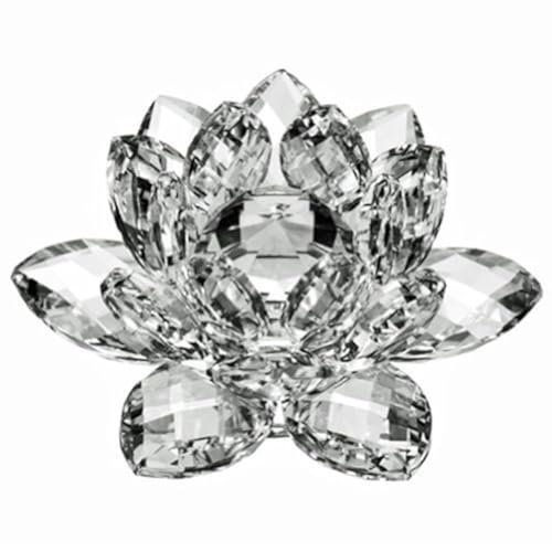 Amlong Crystal Crystal Lotus Flower with Gift Box, 5 Inch, Clear - Image 1