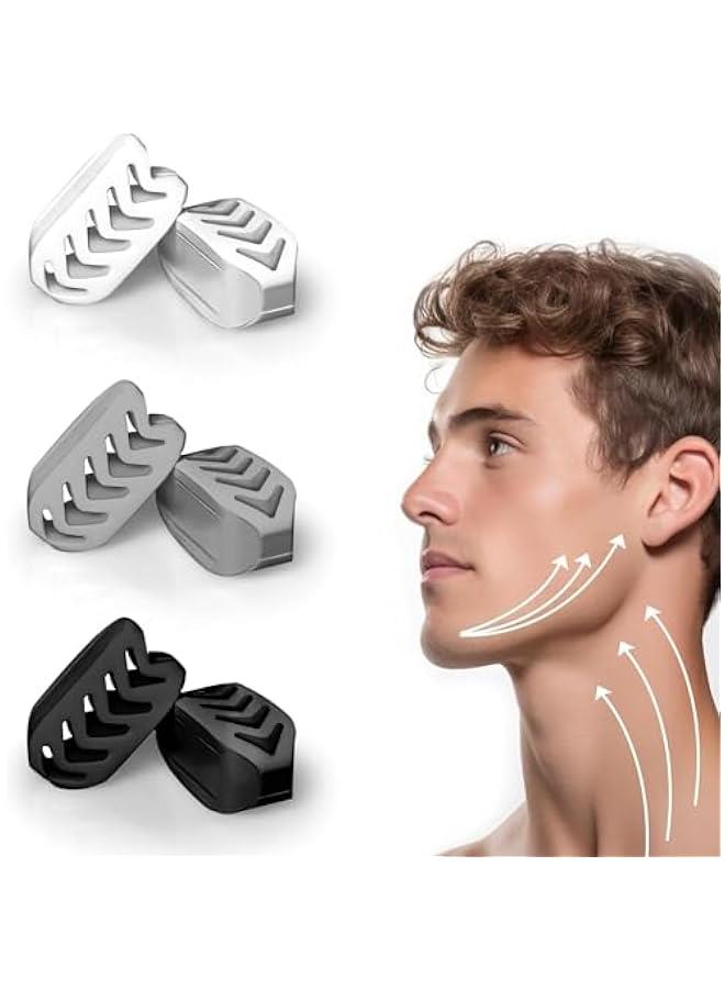 بي دبليو اس جاي جاز تمري الفك للرجال والساء م يو ال اتش واي سي 6 قطع، اقراص  لتمري الفك خالية م اليسفيول اي، ادوات تحيف الوج للرجالالساء، تحيف وتوحيد لو الوج - Image 1