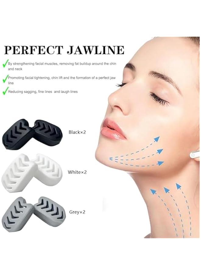 بي دبليو اس جاي جاز تمري الفك للرجال والساء م يو ال اتش واي سي 6 قطع، اقراص  لتمري الفك خالية م اليسفيول اي، ادوات تحيف الوج للرجالالساء، تحيف وتوحيد لو الوج - Image 2