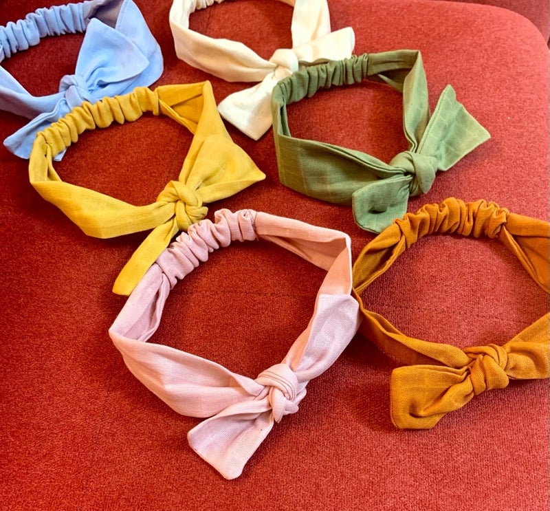 Mini Kiti Mini Kit Girl Baby 6 Pieces Colorful 100% Cotton Muslin Bandana Scrunchy - Image 2