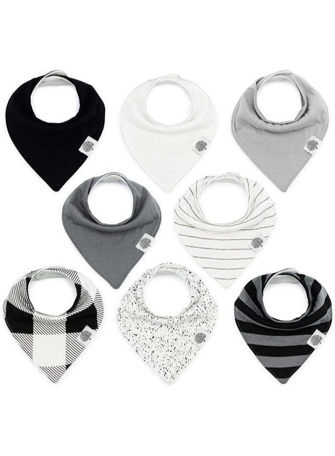 Parker Baby Co. Parker Baby Bandana Drool Bibs 8 Pack Baby Bibs for Boys, Girls, Unisex - Soft & Stylish Teething Bibs for Babies Lunar  - Image 1